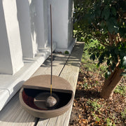Deep Black Temple Crucible Incense Burner