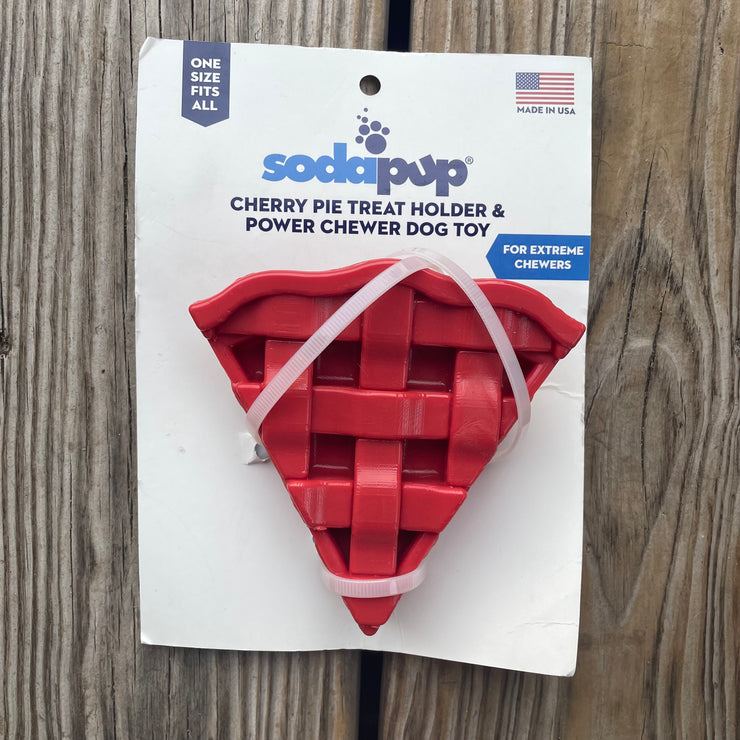 Sodapup Cherry Pie Treat Holder & Power Chewer Dog Toy
